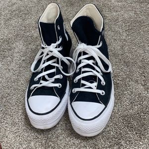 Black Platform Hightop Converse